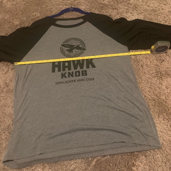 Hawk Knob Appalachian Hard Cider Logo 3/4 Sleeve Top Size M Like New - Picture 5 of 8